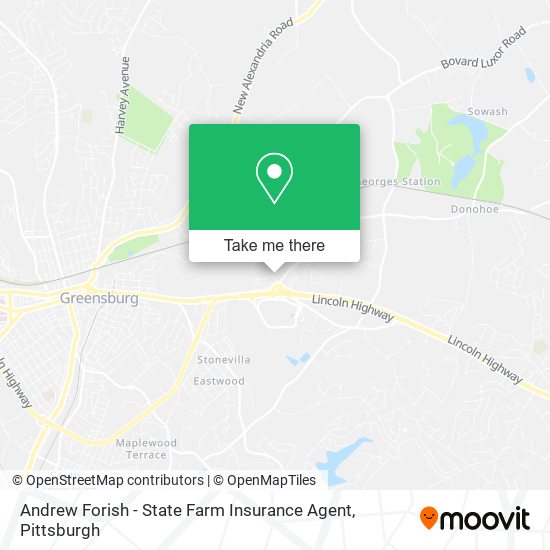 Mapa de Andrew Forish - State Farm Insurance Agent