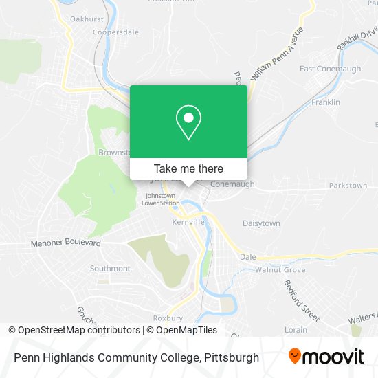 Mapa de Penn Highlands Community College