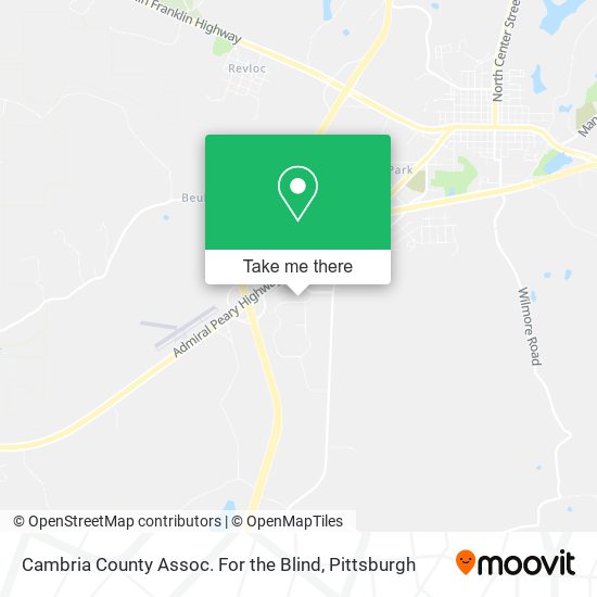 Cambria County Assoc. For the Blind map