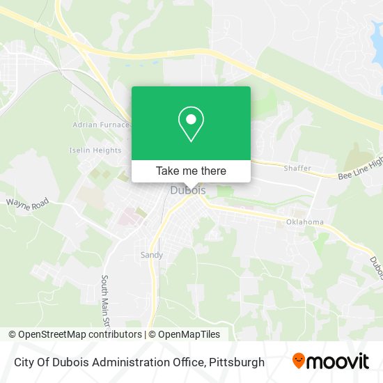 City Of Dubois Administration Office map