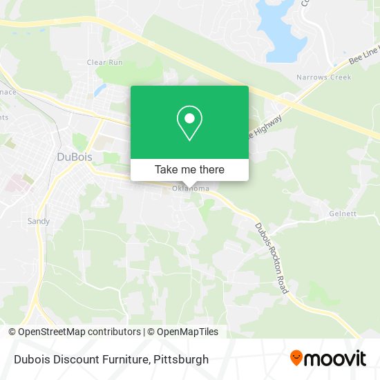 Mapa de Dubois Discount Furniture