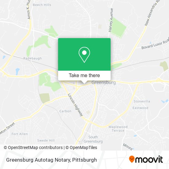 Greensburg Autotag Notary map