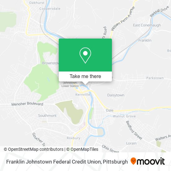 Franklin Johnstown Federal Credit Union map
