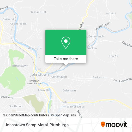 Johnstown Scrap Metal map