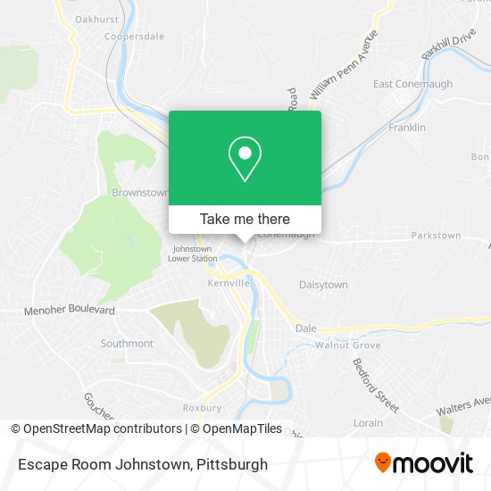 Escape Room Johnstown map
