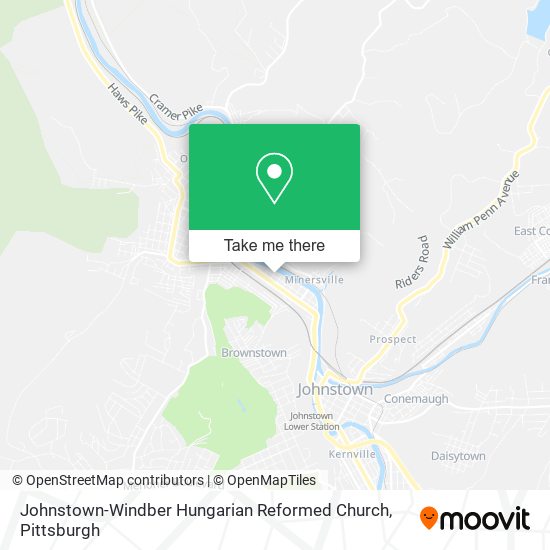 Johnstown-Windber Hungarian Reformed Church map