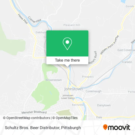 Schultz Bros. Beer Distributor map