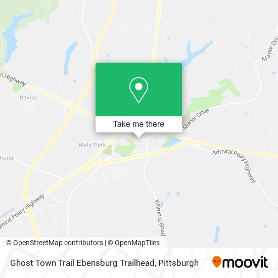 Mapa de Ghost Town Trail Ebensburg Trailhead