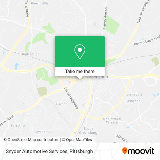 Snyder Automotive Services map