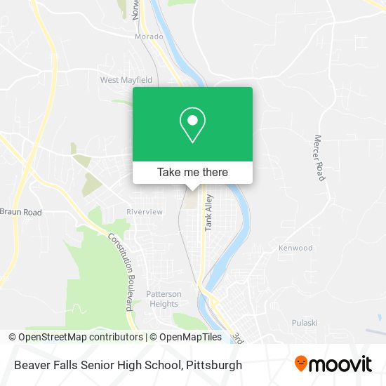 Beaver Falls Senior High School map