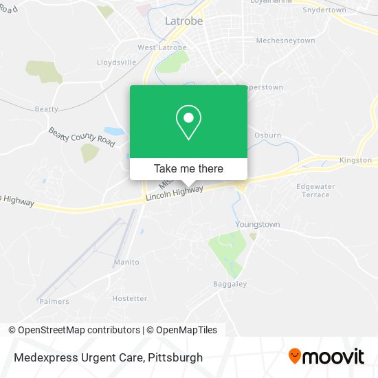 Mapa de Medexpress Urgent Care