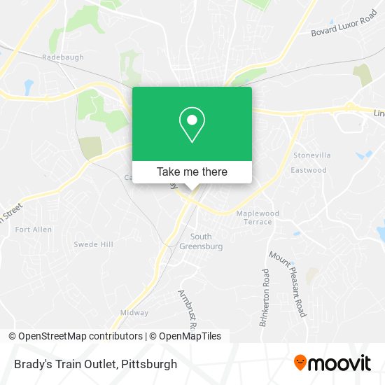Brady's Train Outlet map