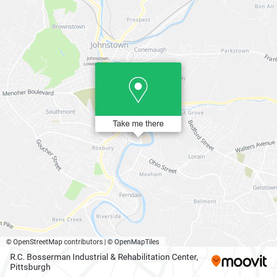R.C. Bosserman Industrial & Rehabilitation Center map