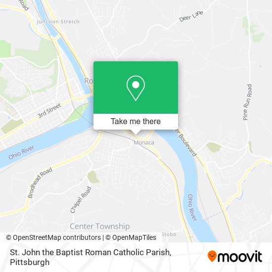 St. John the Baptist Roman Catholic Parish map
