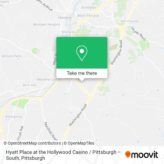 Mapa de Hyatt Place at the Hollywood Casino / Pittsburgh – South