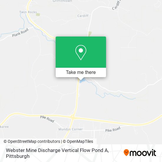 Webster Mine Discharge Vertical Flow Pond A map