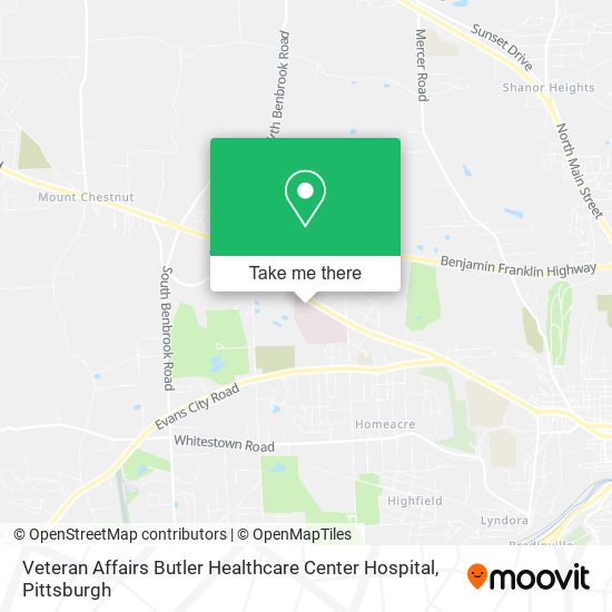 Mapa de Veteran Affairs Butler Healthcare Center Hospital