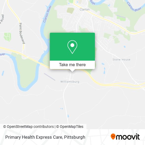 Primary Health Express Care map