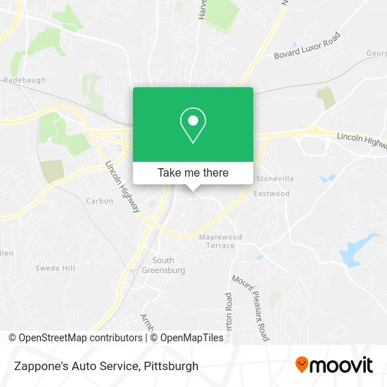 Zappone's Auto Service map