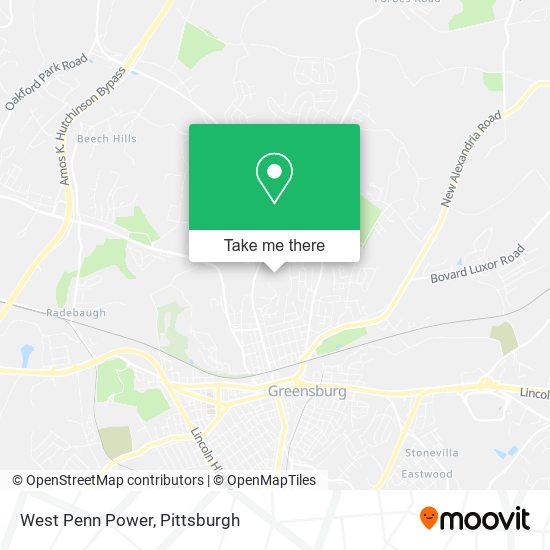 Mapa de West Penn Power