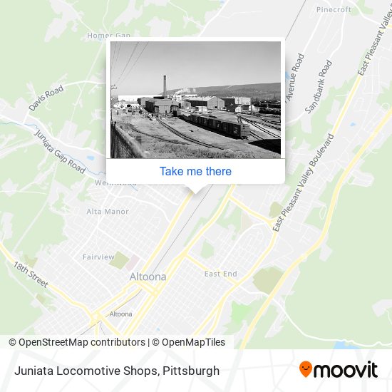 Juniata Locomotive Shops map