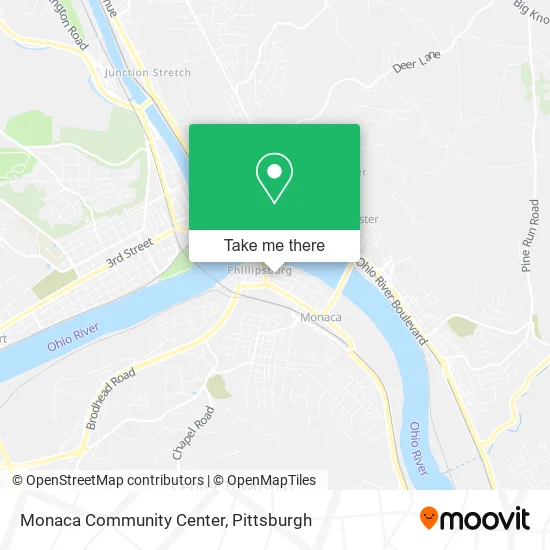 Monaca Community Center map