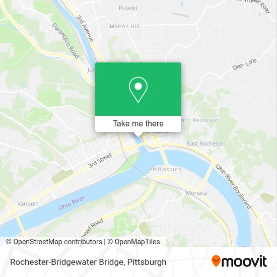 Rochester-Bridgewater Bridge map