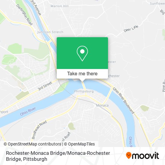 Rochester-Monaca Bridge / Monaca-Rochester Bridge map