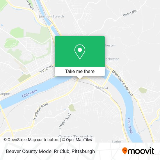 Mapa de Beaver County Model Rr Club
