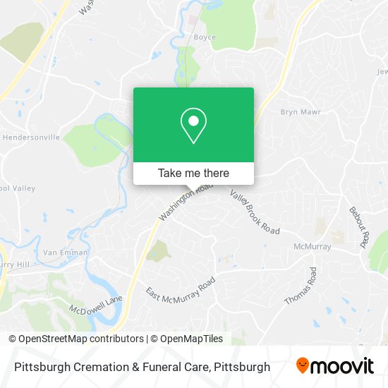 Mapa de Pittsburgh Cremation & Funeral Care