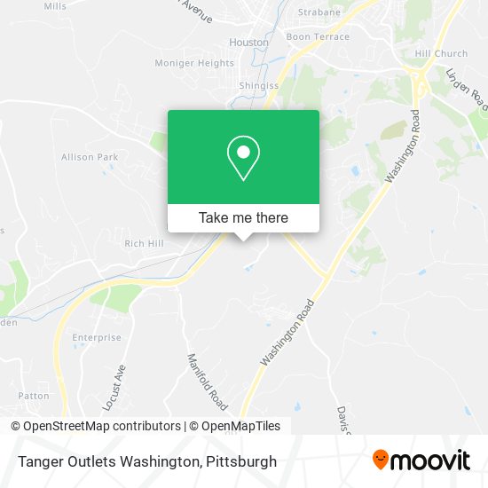 Mapa de Tanger Outlets Washington