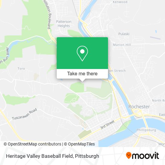 Mapa de Heritage Valley Baseball Field