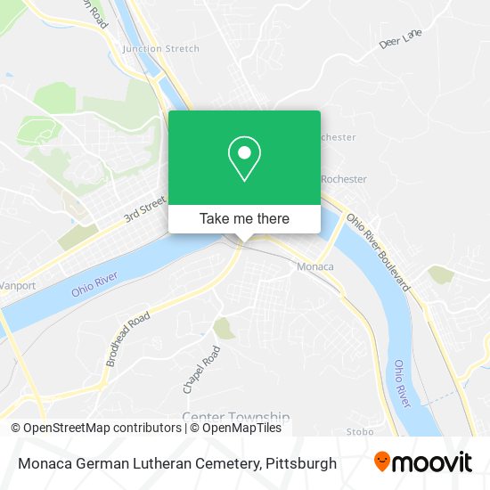 Monaca German Lutheran Cemetery map