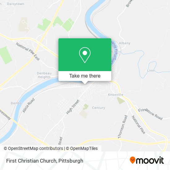 First Christian Church map