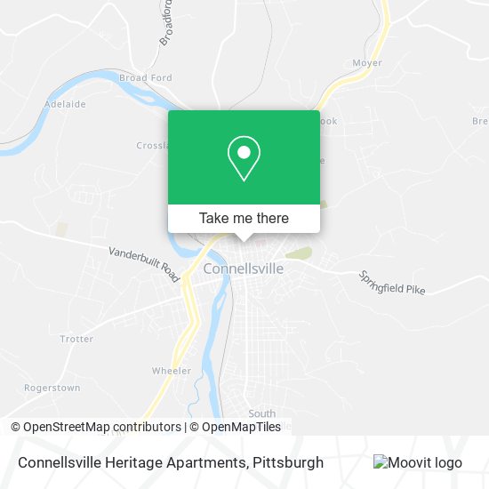 Connellsville Heritage Apartments map