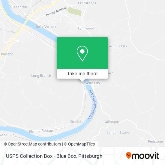 Mapa de USPS Collection Box - Blue Box