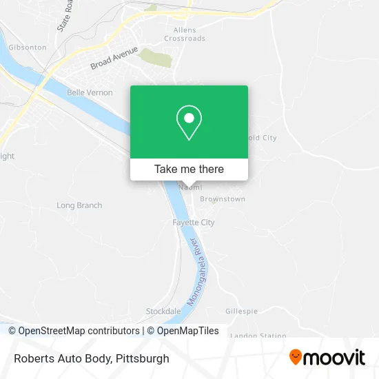 Roberts Auto Body map