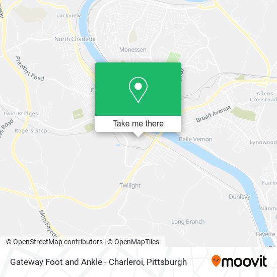 Gateway Foot and Ankle - Charleroi map