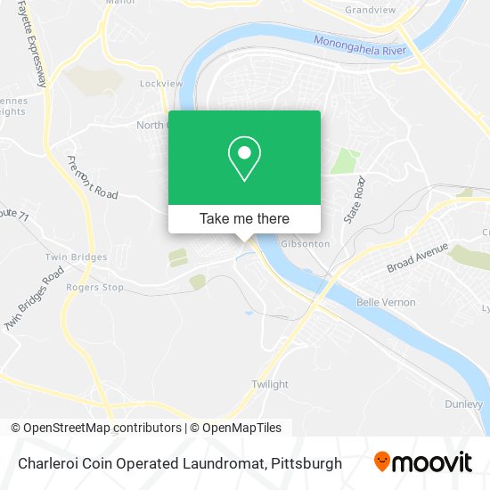 Mapa de Charleroi Coin Operated Laundromat