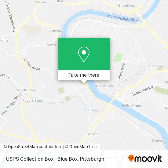 Mapa de USPS Collection Box - Blue Box