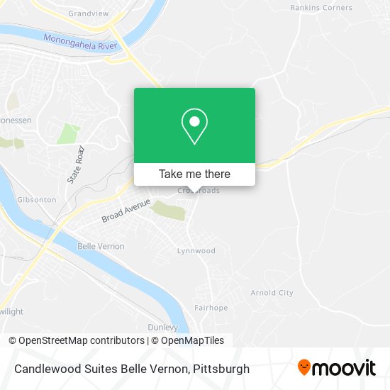 Candlewood Suites Belle Vernon map