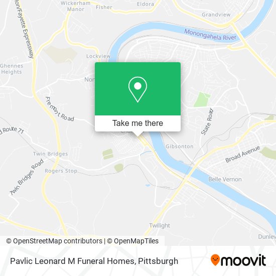 Mapa de Pavlic Leonard M Funeral Homes