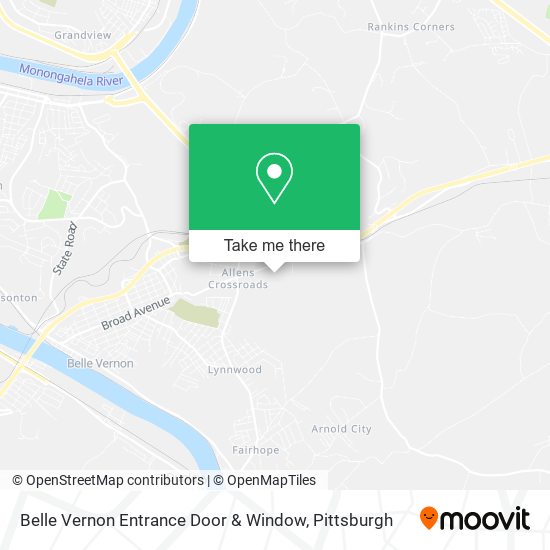 Belle Vernon Entrance Door & Window map