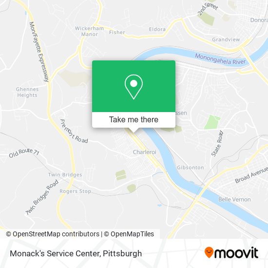 Monack's Service Center map