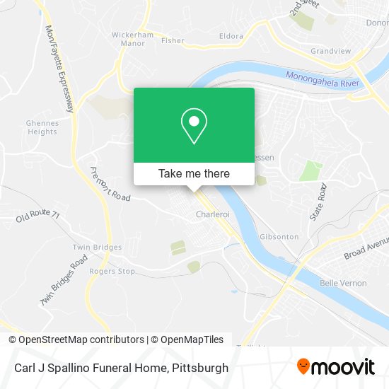 Carl J Spallino Funeral Home map