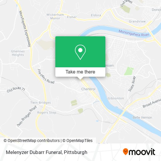 Melenyzer Dubarr Funeral map