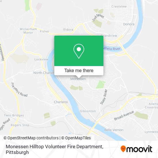 Monessen Hilltop Volunteer Fire Department map