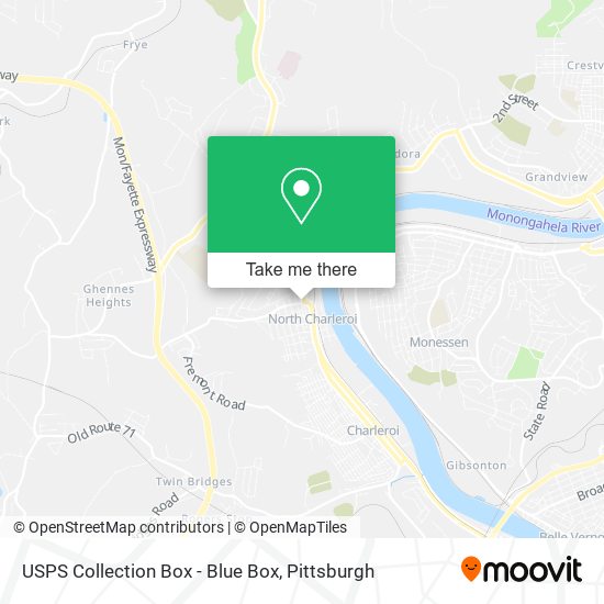 Mapa de USPS Collection Box - Blue Box