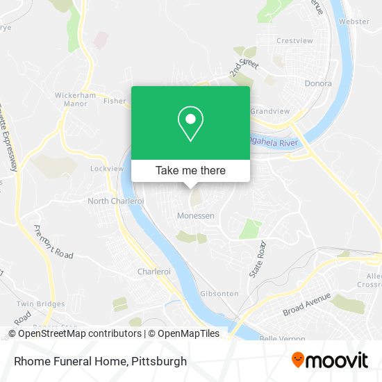 Rhome Funeral Home map