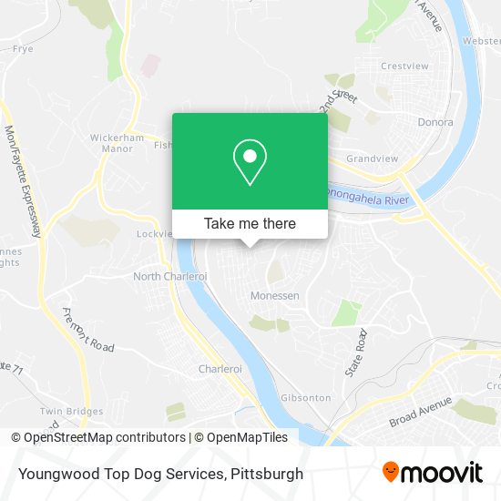 Youngwood Top Dog Services map
